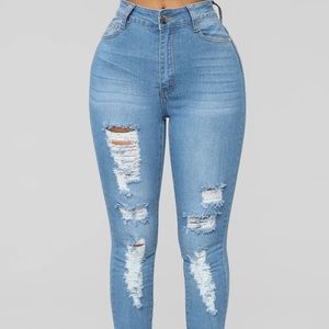 Distressed denim